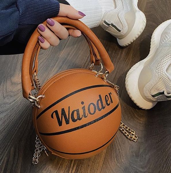 

горячий конструктор сумочка одно плечо внешняя женская сумка 2020 новая мода crossbody сумки баскетбол форма сумка