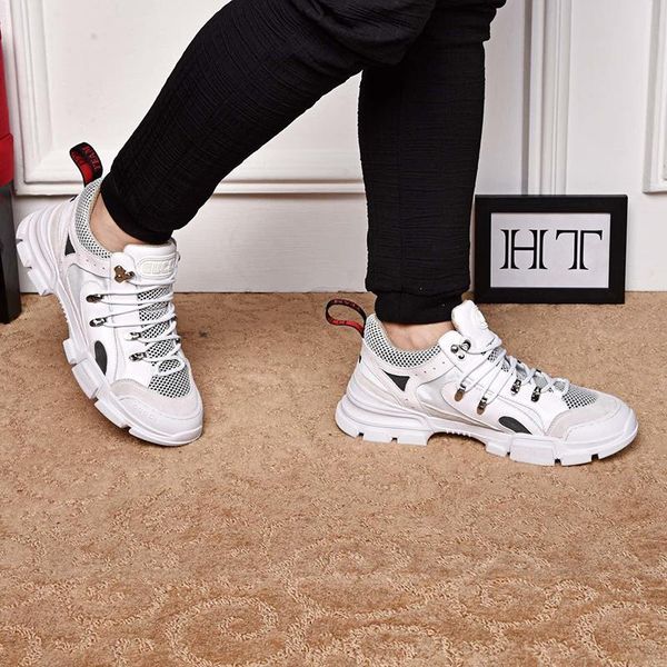 

mens flashtrek sneaker mens shoes scarpe da uomo fashion classic breathable outdoor walking fashion shoes lace -up sports casual men shoes, Black