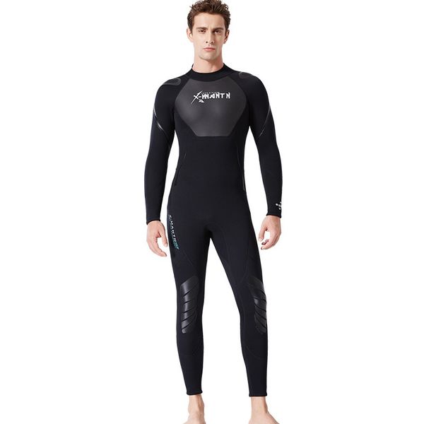 

3mm neoprene full body diving suit men women long sleeve one piece wetsuit anti-uv surfing snorkeling knee pads swimwear