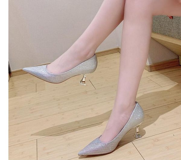

women's shoes spring and autumn middle fine heel pointed end @umas6, Black