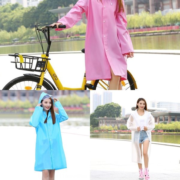 

korean eva environmental protection hiking raincoat outdoor mountaineering travel thickened cloak backpack backpack poncho, Black