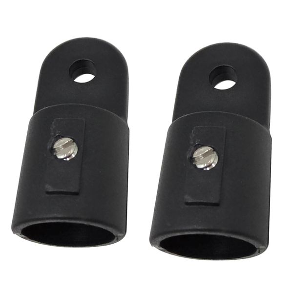 

2x бимини топ черный нейлон внешние конец глаз для 7/8 o.d. tube marine / boat