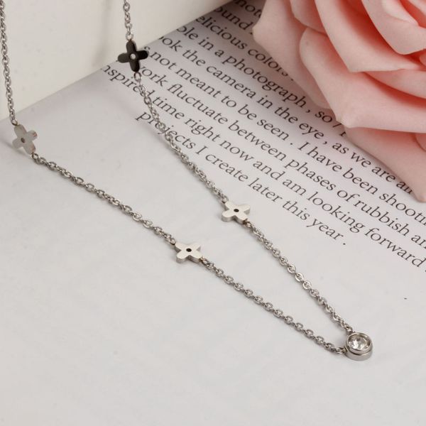 

stainless steel jewelry woman accesories charm necklace women 2020 fashion jewellery choker chain necklace pendant, Silver
