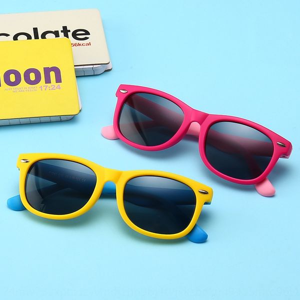 

efeii 2019 children's silicone sun rice nail silicone polarized sun glasses men's and women's baby's casual sunglasses e, Blue