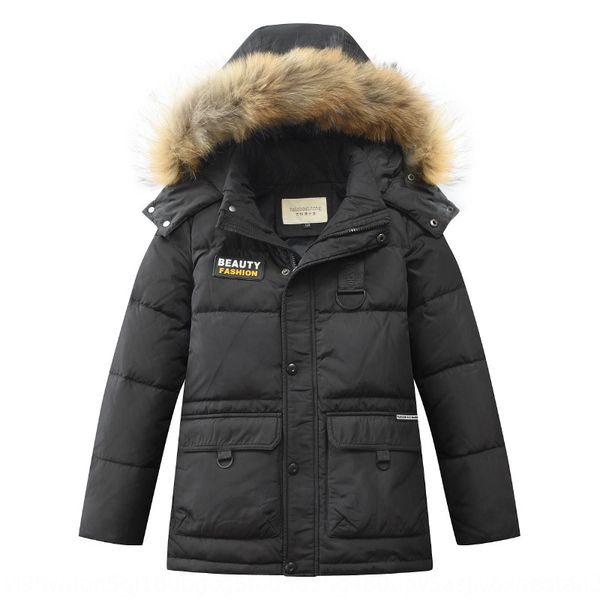 

2ap6g down jacket children's down jacket boysmid-length korean style thickened fur collar winter clothing children's clothing medi, Blue;gray