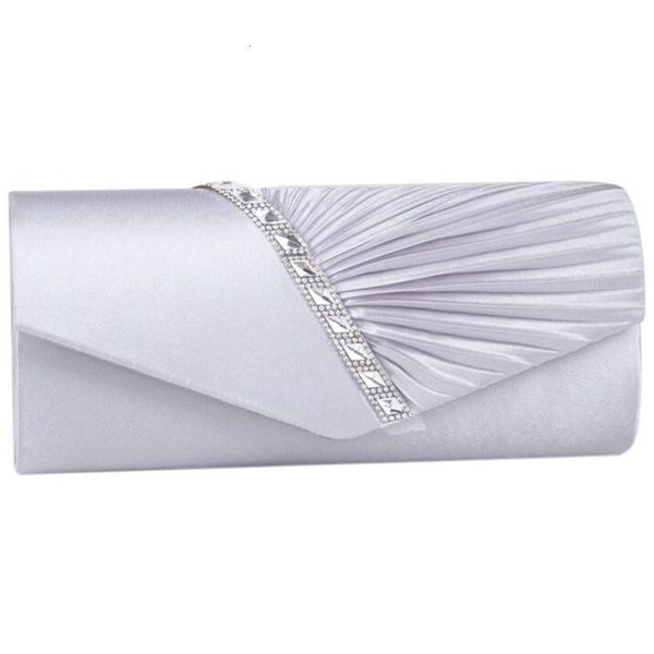 

tftp lady ladies plain diamond ruffle party prom bridal evening envelope clutch bag