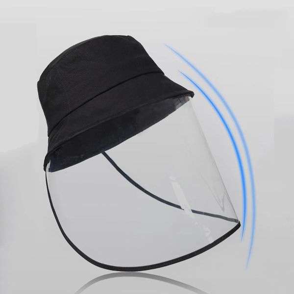

pvc foldable protective mask caps anti-fog saliva dust droplet full face fisherman hats