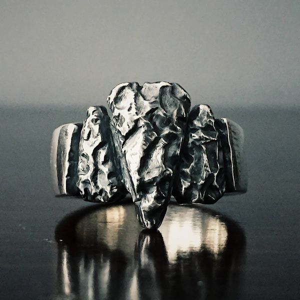 

vintage stone spear arrow 316l stainless steel ring unique viking mens fashion biker rings simple jewelry, Silver