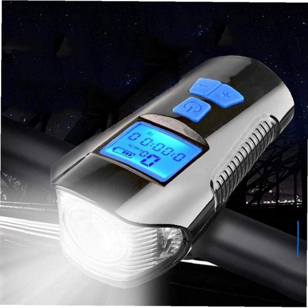 

bike lights 4 mode usb bicycle light lamp & computer 6 horn cycling speedometer led front cycle headlight