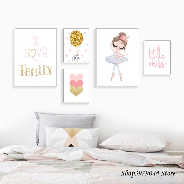 

girls room canvas kids room cartoon poster nordic child pictures baby wall art nursery paintings for living room wall pictures