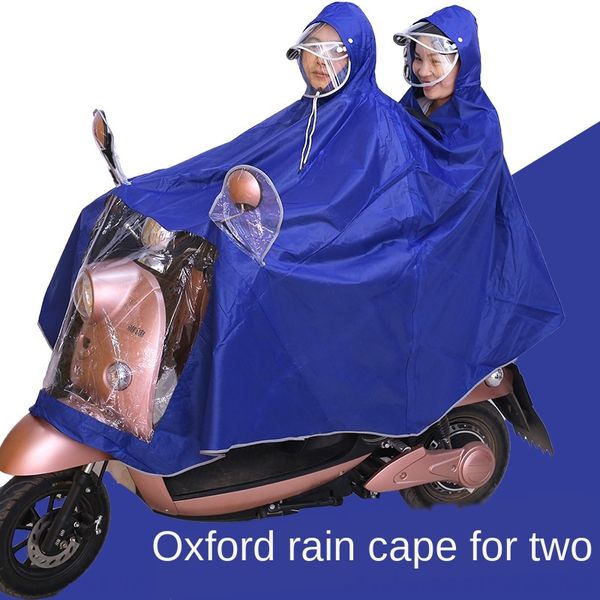 

m5vo6 автомобиль дождевик мотоцикл дополнительный толстый двойной доверху дождевик одиночный двойной езда взрослый ткань оксфорд пончо мотоц, Black