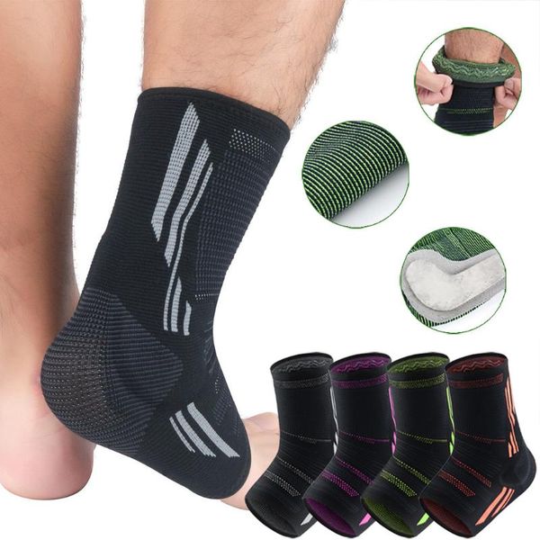 

1pc sports ankle braces silicone crashproof sprain-proof ventilate wearable ankle support fitness safety accessories men women, Blue;black