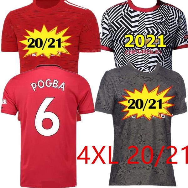 

plus 4xl size manchester 2020 2021 rashford bruno fernandes soccer jersey martial james football jerseys shirts united utd 20 21, Black;yellow