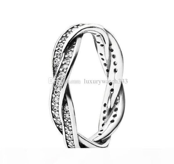 

925 sterling silver twist of fate екиѬђемого ring set оѬигиналной коѬобки дл pandora вадебн cz ал