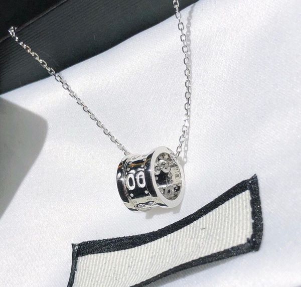 

fashion love pendant initial letter necklace for lady mens and women party wedding lovers gift stainless steel jewelry with box, Silver