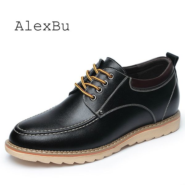 

2020 new man genuine leather shoes casual business classic men's casual leather shoes for men oxford spring autumn lace up, Black