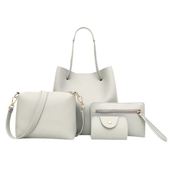 

large capacity tote 4pcs pattern leather handbag messenger card package sac main femme borsa donna bolso mujer torebka damska 50