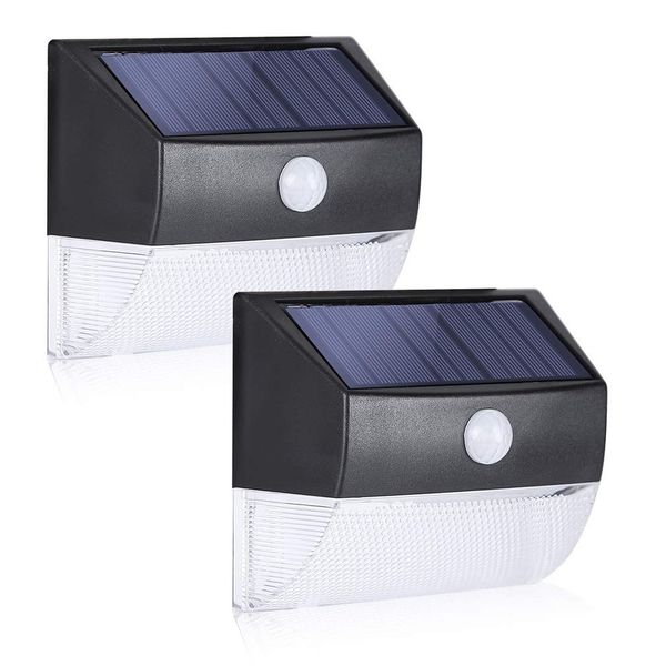 

2pcs/lot super bright led transparent solar motion sensor lights outdoor with solar wall lights outdoor for garden/yard