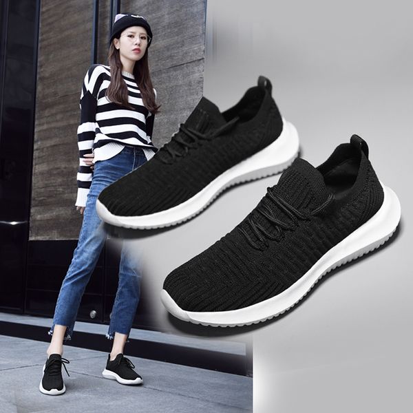 

women spring casual shoes sneakers mesh stripe breathable lace up fashion outdoor running sports female flats shoes