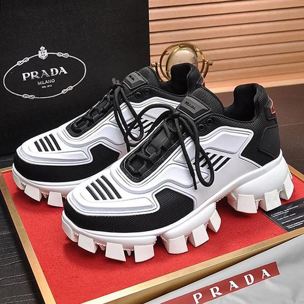 

mens shoes autumn and winter fashion shoes cloudbust thunder knit sneakers low lace -up casual men shoes zapatillas hombre, Black