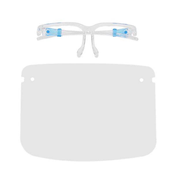 

Быстрый Shippin Синий контактный Face Защитный козырек Козырек многоразовый Goggle лица Visor Прозрачная Anti-Fog Layer защиты глаз от нефти