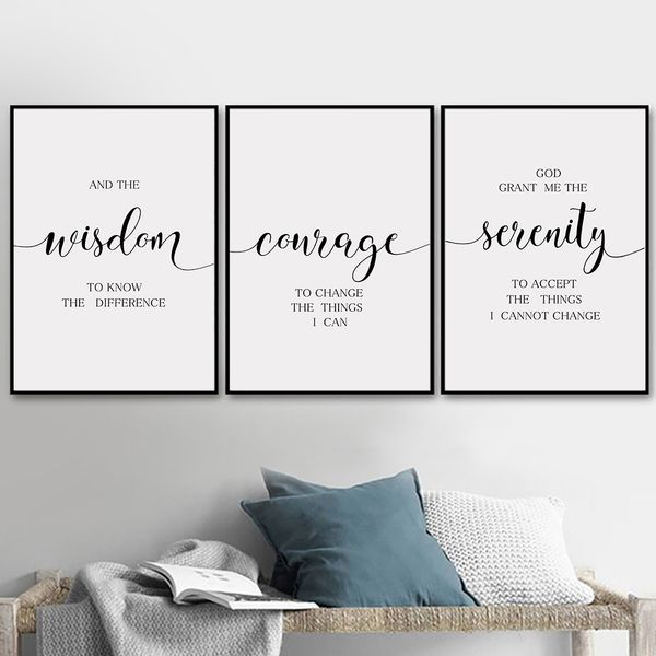 

minimalist wall art painting inspirational quotes posters modern canvas art poster black and white print wall picture home decor