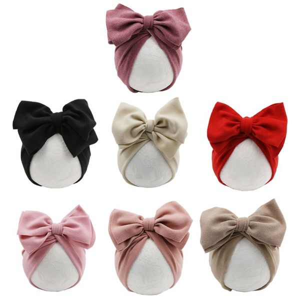 

caps & hats drop ship. baby hat girls bows turban infant pography props kids beanie children cap, Yellow
