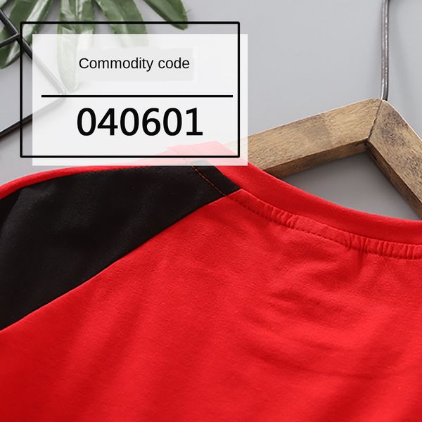 

2020 summer new strap shoulder strap color matching shoulder capri pants middle and large children sports suit 040601
