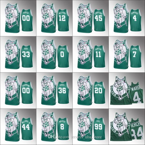 

boston celtics men jayson tatum jaylen brown kemba walker gordon hayward enes kanter big face nba custom jersey, Black;red