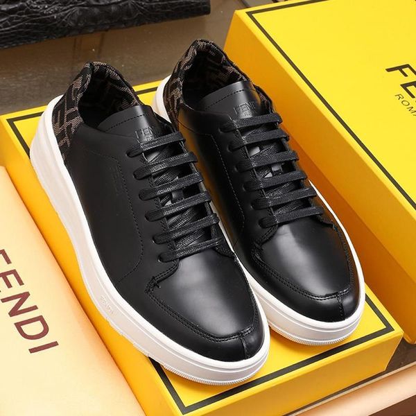 

new arrival mens shoes fashion sneakers black leather low - luxury leather big size lace -up scarpe da uomo lace -up mens shoes fast shi