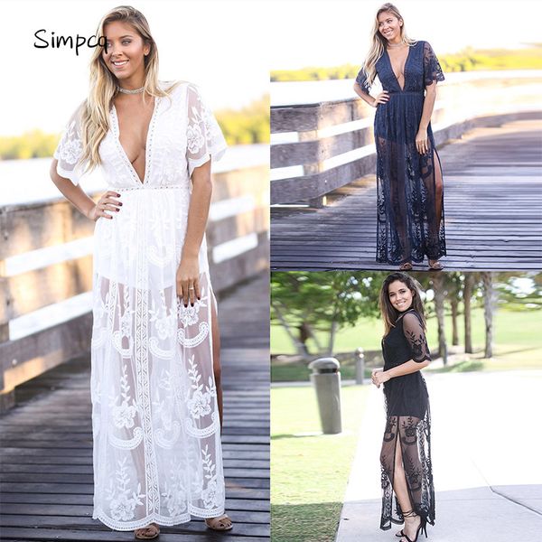 

v-neck solid short ankle-length empire regular special offer rushed vestidos de fiesta maxi dress robe charm women lace, White;black
