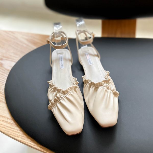 

deat 2020 new spring summer fashion casual baotou chic one-character button square head hollow out sandals women shoes se724, Black