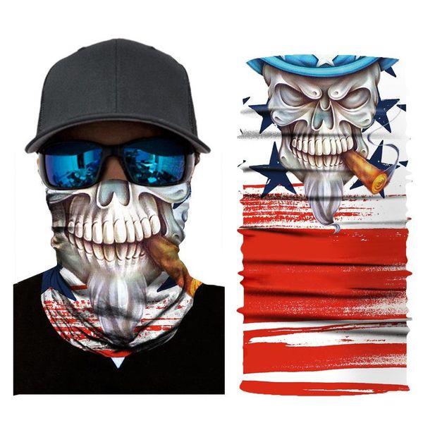 

sports fashion bike hair mask outdoor protection seamless headscarf 3d digital print summer sun magic scarf cosplay scary mask zy20071906, Blue;black