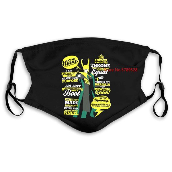 

loki quotes classic men round collar printed brand harajuku plus sizer mask women kids pm25 azchf