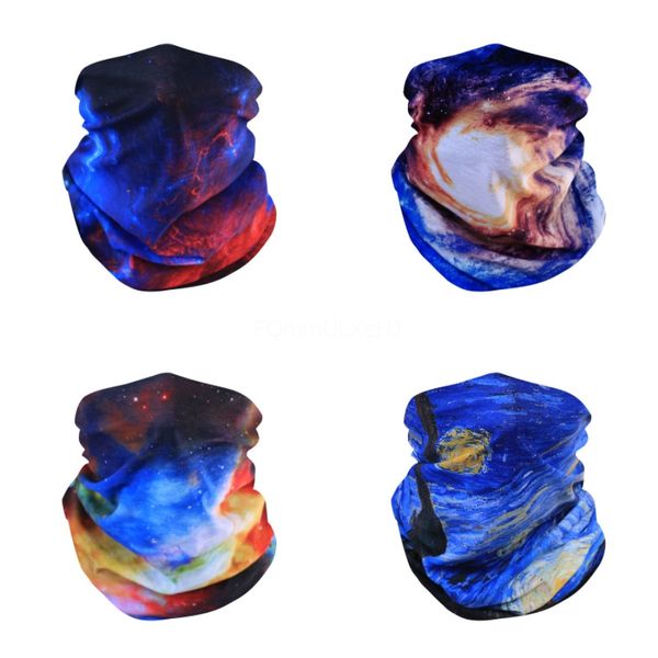 

2vlx3 outdoor sports neck printing style mask magic scarf half face multi-function bandana er scarf anti-uv cycling headwear#249, Black