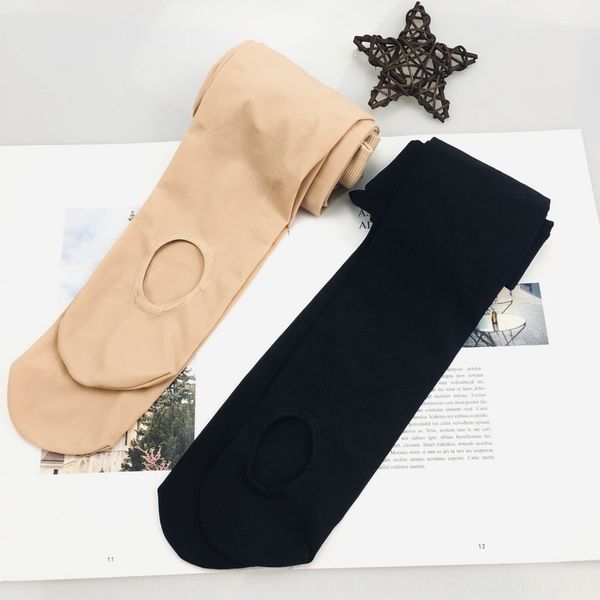 

cnasu spring 120d velvet sole base pantyhose base hole-water-playing socks steel stockings pantyhose bottoming socks anti-removal anti, Black;white