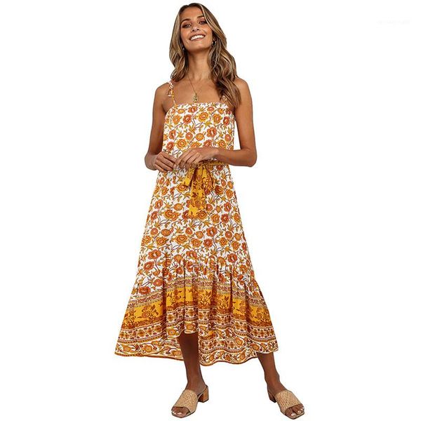 

dresses women clothing womens bohemian dresses fashion floral pattern natural color dresses casual slash neck sleeveless, Black;gray