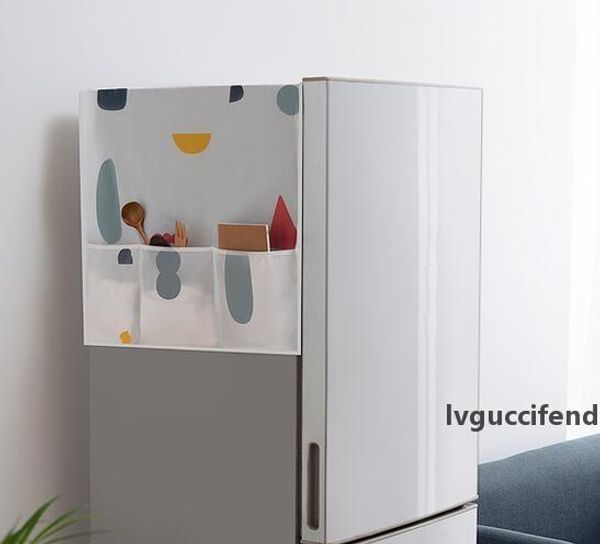 

creative peva refrigerator hanging bag kitchen waterproof dust cover hanging microwave cover cloth household goods storage bag