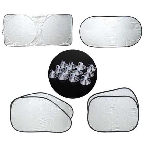 

6pcs set auto car front rear window foldable visor sun shade windshield