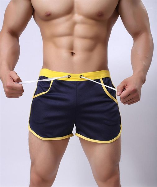 

fitness shorts summer solid color drawstring shorts clothing loose shorts clothes with pockets mens designer patchwork, White;black