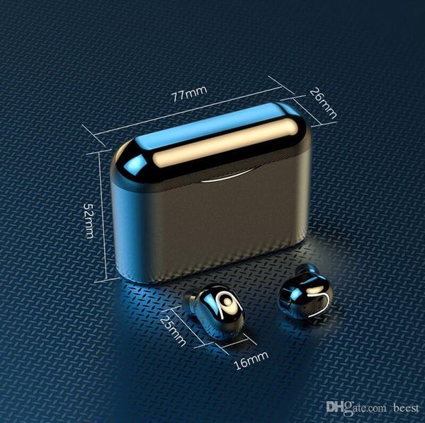 

m2d f9 tws true wireless bluetooth 5.0 earphone headset sports stereo headphones earphones with led power digital display gpackbag bxvbx