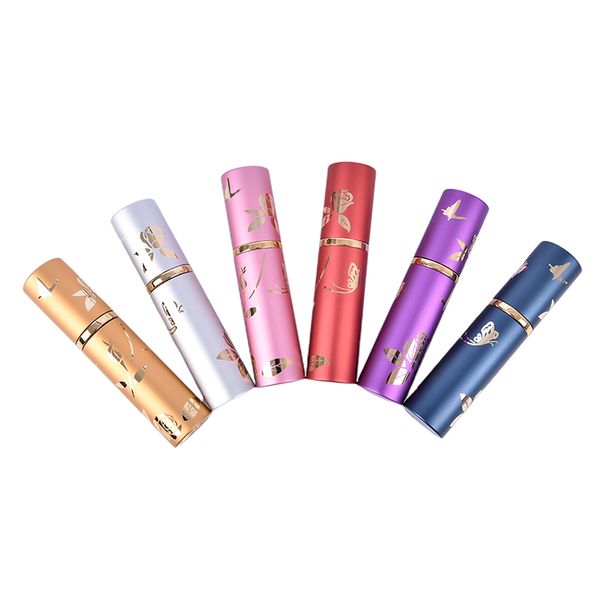 

1pcs 10ml portable mini refillable perfume bottle with scent pump metal aluminum empty cosmetic containers spray atomizer bottle