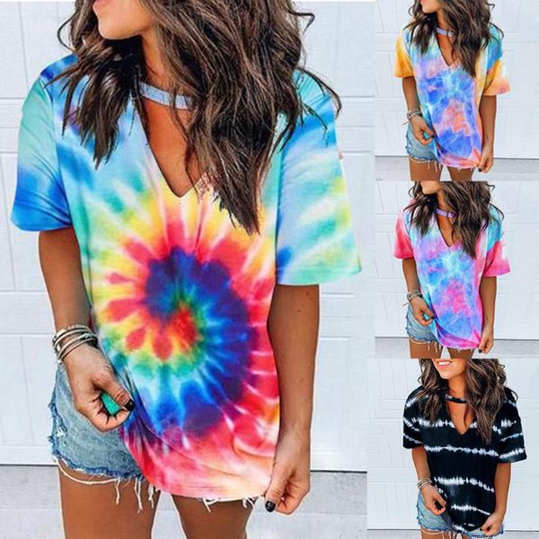

gradient color tee print short women streetwear summer clothing sleeve o-neck large size women running t-shirt, Black;blue