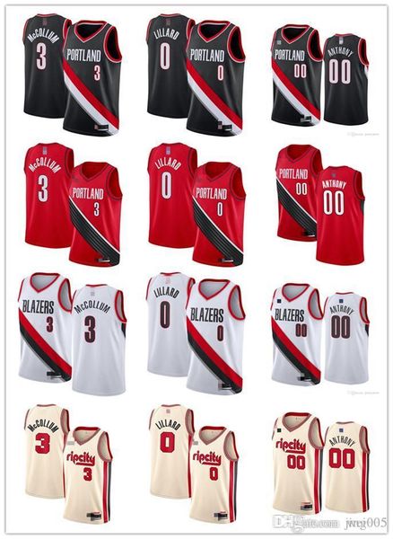 

mens womens youth portland trail blazers 3 c.j. mccollum 0 damian lillard 00 carmelo anthony custom basketball jerseys, Black;red