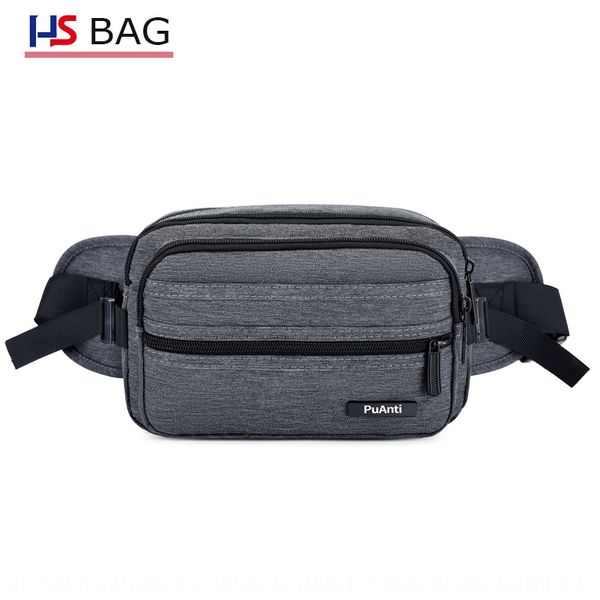

s6yms multi-layer duo ceng bao pao bu bao new men's large capacity cashier running bag korean oxford casual simple multi-function chest