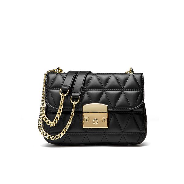 

ivog new arrival everyday ladies small black leathershoulder crossbody handbag chain hand bags for women 2020