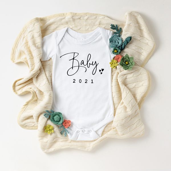 

ребенок скоро 2021 onesie simple print беременность объявление детские bodysuit беременность reveal трико малышей onesie, Blue