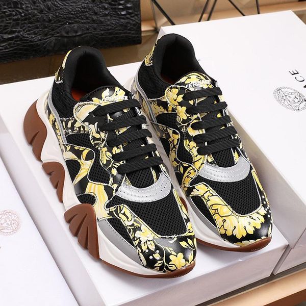 

comfortable mens shoes outdoor walking fashion shoes squalo sneakers lace -up low luxury sports men shoes manner schuhe, Black