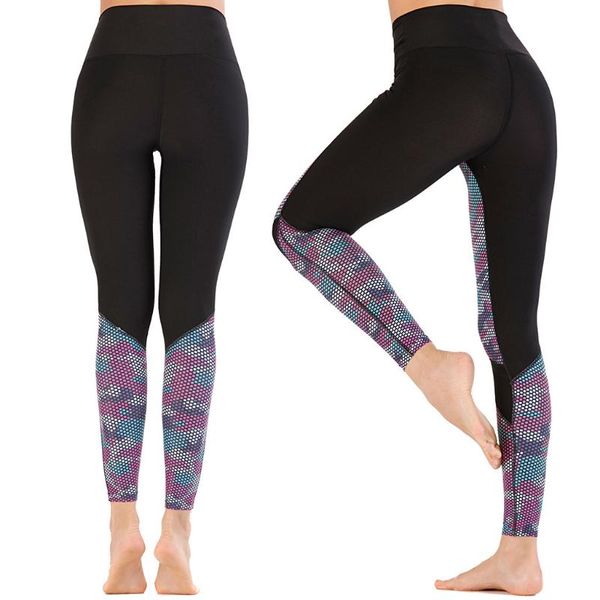 

высокая талия йога pant лоскутная нажмите вверх hips леггинсы для женщин спортивный гетры хруст плотные спортивные брюки бесшовные йога штан, White;red