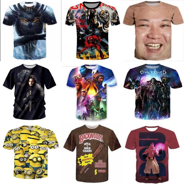 

iron maiden t sirt ot men women t-sirt rock band 3d t sirts fasion streetwear t-sirt skull tsirt s-5xl 12 styles#173, White;black